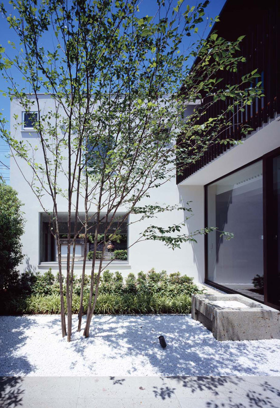 スキマのある家中庭